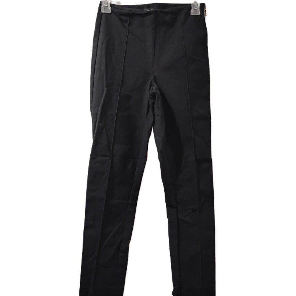 MARCIANO-S- SKINNY KNIT PANT ,FRONT PLITS ,GOLDEN HIP ZIPPERS